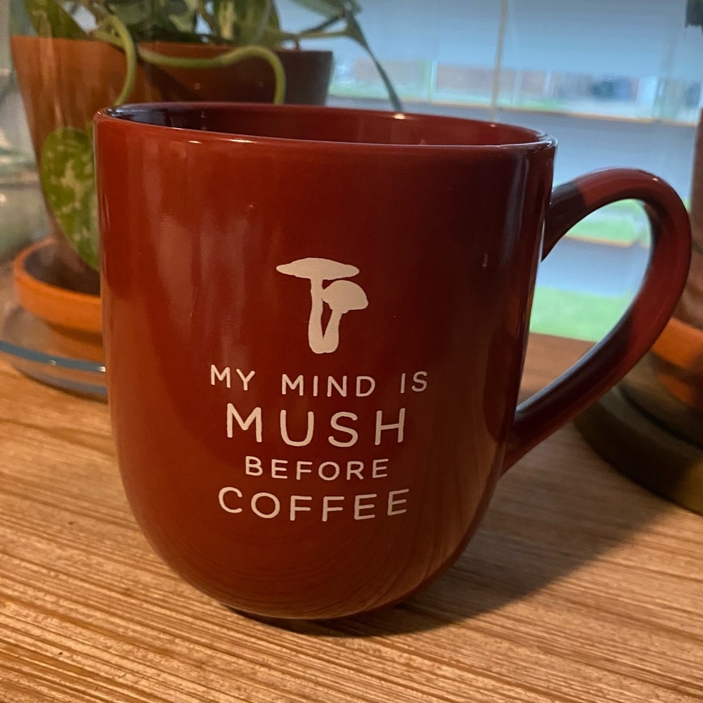 Maroon Mushroom Coffee Mug